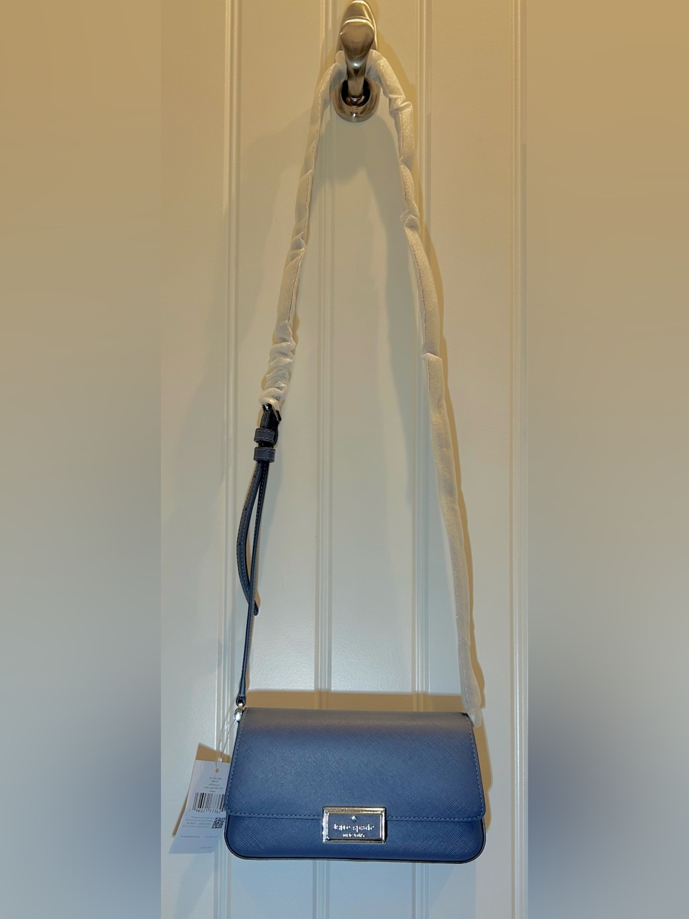 Kate Spade Blue Saffiano Leather Mini Crossbody Bag